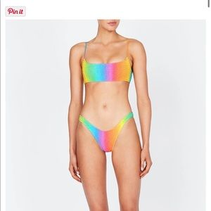 Triangl Swimwear Inesa Rainbow Top S+ and Bottom M